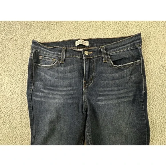 Judy Blue Jeans Womens 9/29 Dark Blue Denim Handsand Ultra Soft Rayon USA - Picture 5 of 11